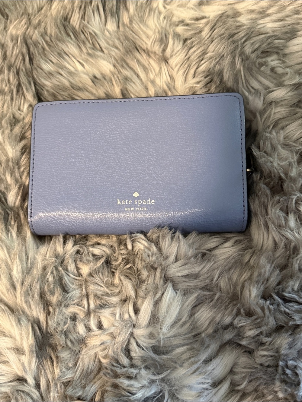 Kate Spade, New York lavender lilac silver hardware bifold, and zip wallet ECU